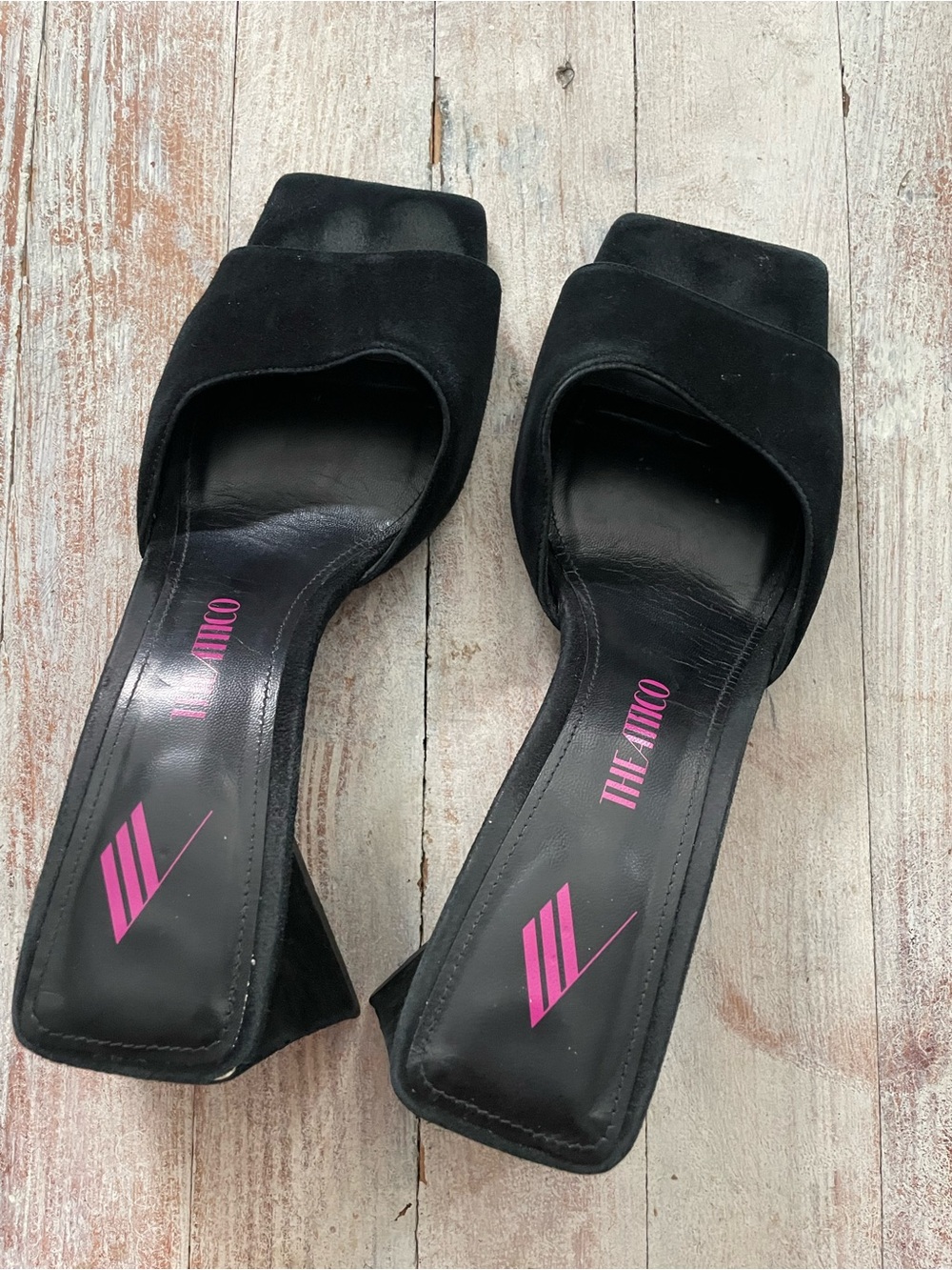 The Attico suede mules